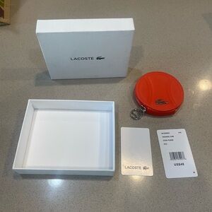 Lacoste Women’s Coin Purse Pouch Wallet Accessory Rare Orange